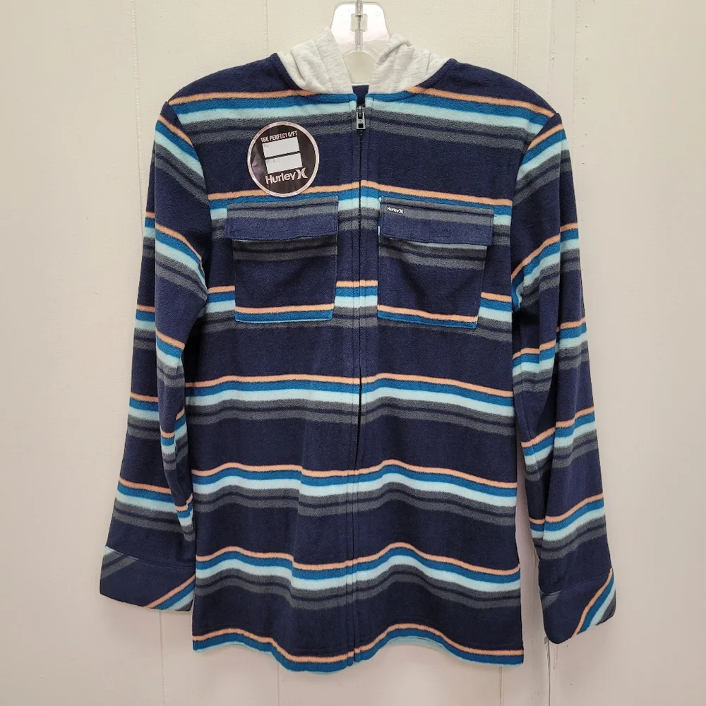 Hurley Boys Arctic Fleece Striped Hoodie